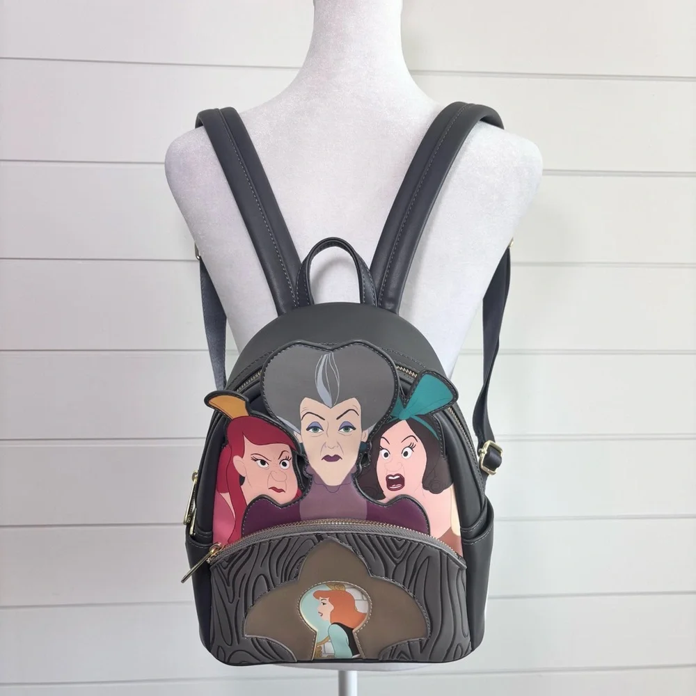 Loungefly Disney Villains Scene Evil Stepmother and Stepsisters Mini‎ Backpack